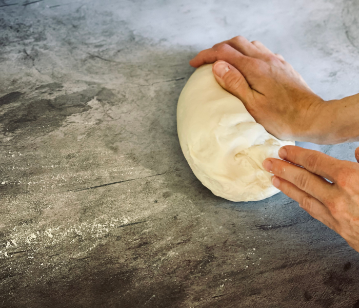 https://mirjamskitchenyodel.com sunday bread -zopf kneading dough