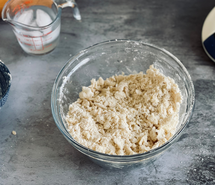 pie crust dough with butter chunks