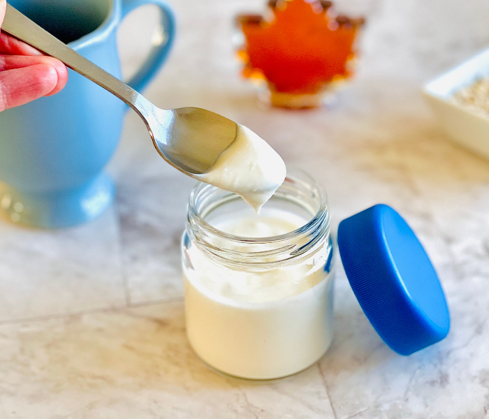 Finished yogurt in glass