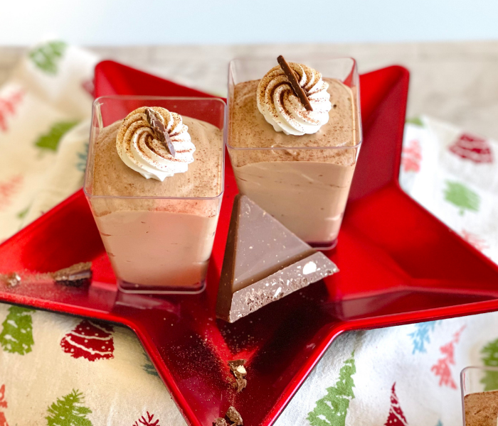 https://mirjamskitchenyodel.com two Toblerone mousses on star