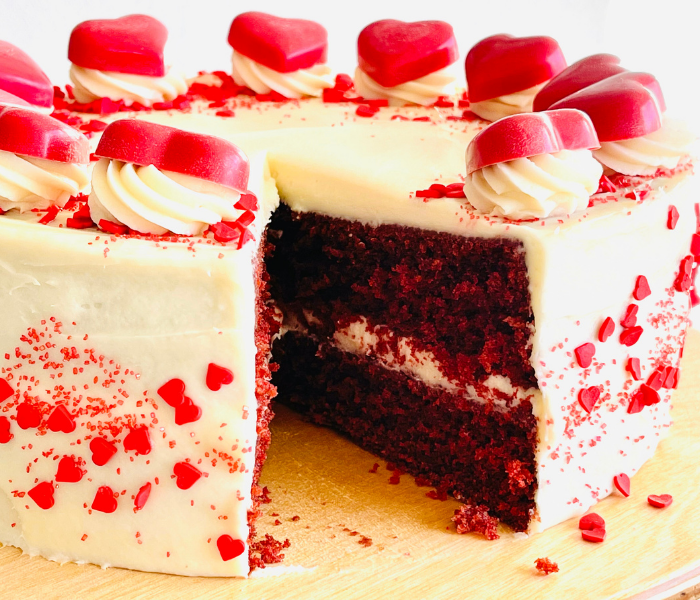 https://mirjamskitchenyodel.com piece cut out red velvet cake