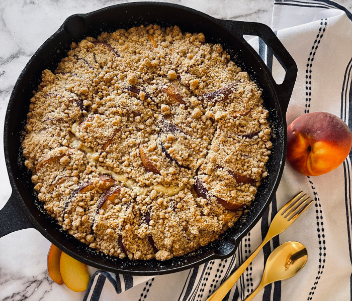  Peach Crumb Coffee Cake