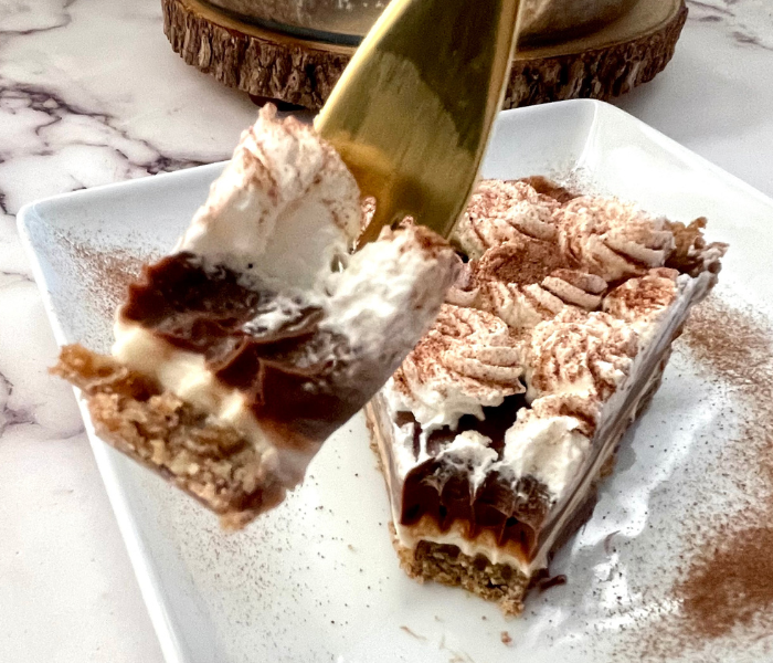 https://mirjamskitchenyodel.com chocolate cream cheese pie close up