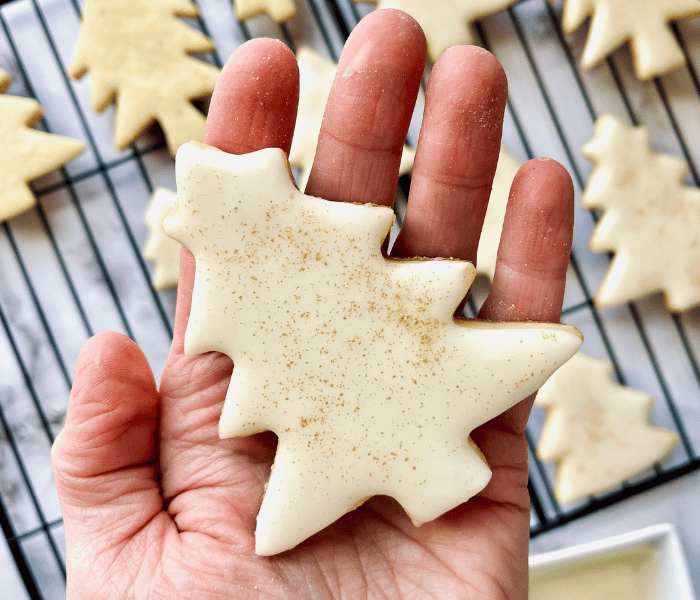https://mirjamskitchenyodel.com orange butter christmas cookies close up